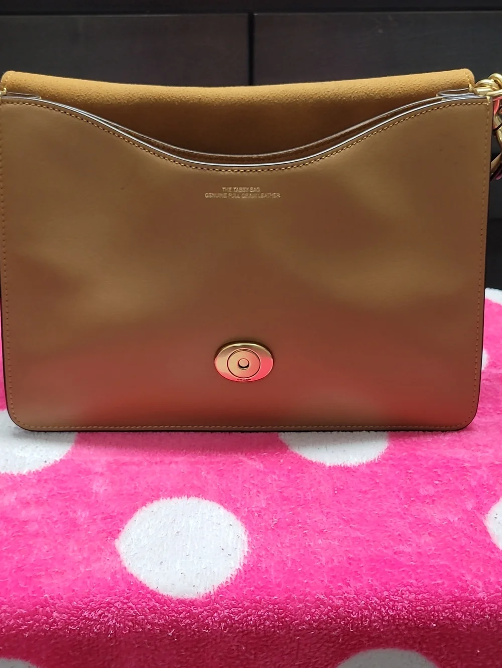 Coach Leather Chain Tabby 30 In Honey Brown